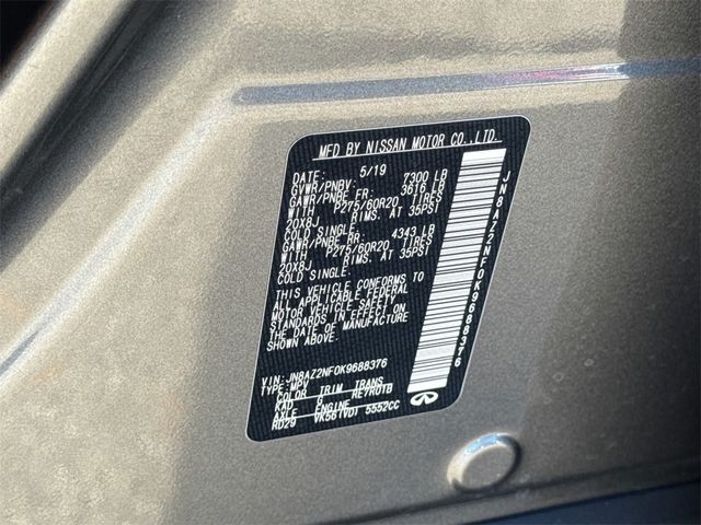2019 INFINITI QX80 LUXE RWD - 22932165 - 34