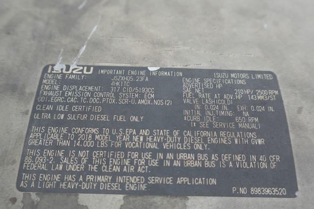 2019 Isuzu NRR (16ft Reefer with Step Bumper) - 22867450 - 40