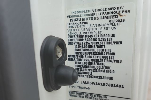2019 Isuzu NRR (16ft Reefer with Step Bumper) - 22867450 - 55