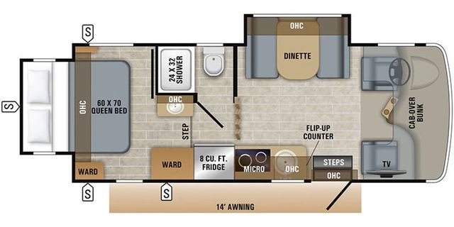 2019 Jayco Melbourne 24k Melbourne 24 K Diesel 2 slides Leather Generator - 22787275 - 2