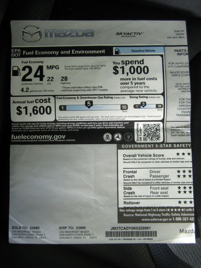 2019 Mazda CX-9 Grand Touring FWD - 22911255 - 29