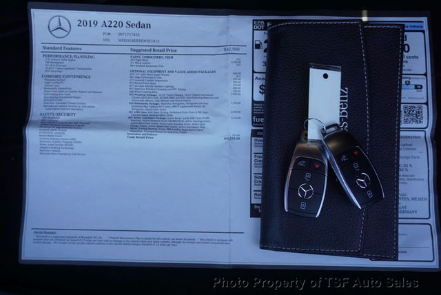 2019 Mercedes-Benz A-Class A 220 Sedan AMG LINE/DRIVER ASSIST/PREMIUM/MULTIMEDIA PACKAGES  - 22937067 - 32