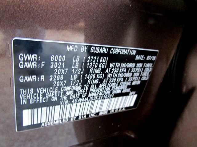 2019 Subaru Ascent 2.4T Limited 8-Passenger - 22937626 - 43