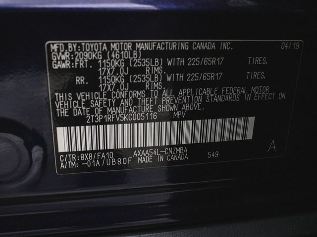 2019 Toyota RAV4 XLE - 22935982 - 13