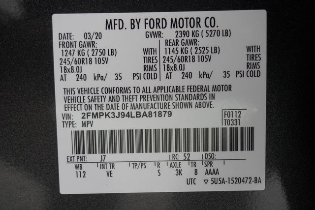 2020 Ford Edge  - 22889187 - 34