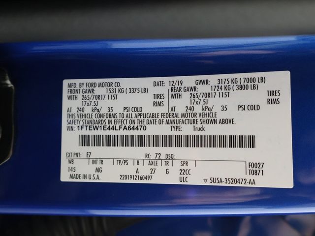 2020 Ford F-150 XLT - 22924158 - 44