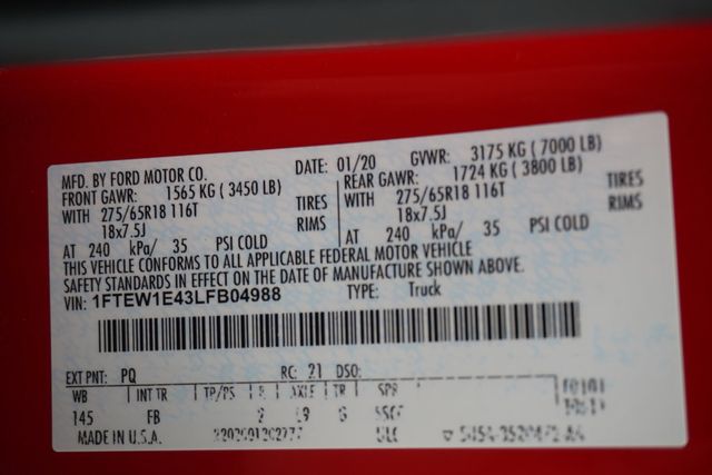 2020 Ford F-150 XLT 4WD SuperCrew 5.5' Box - 22917628 - 33