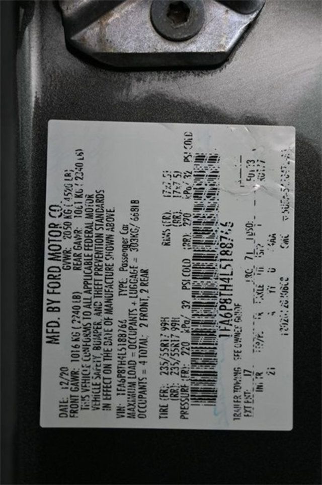2020 Ford Mustang EcoBoost Fastback - 22930323 - 3