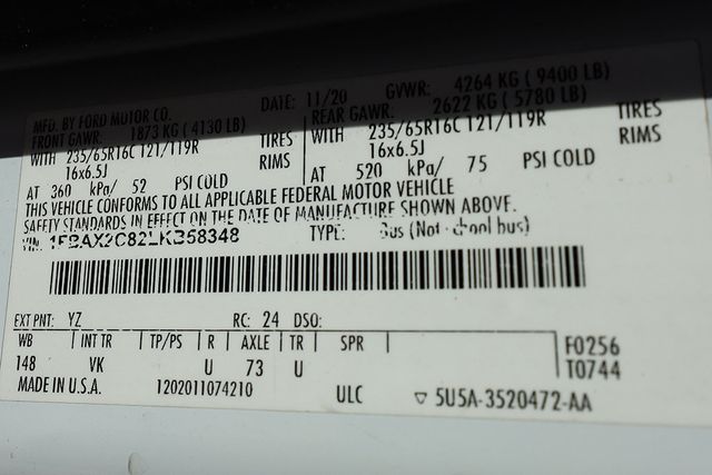 2020 FORD Transit Passenger Wagon T-350 148" Med Roof XL RWD - 22933097 - 35