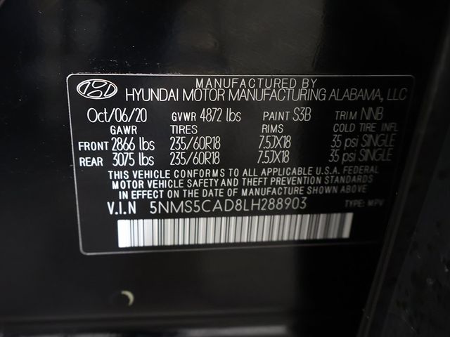 2020 Hyundai Santa Fe Limited 2.4L Automatic AWD - 22930752 - 66