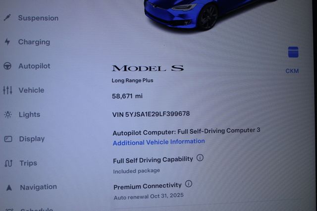 2020 Tesla Model S Long Range Plus AWD - 22938046 - 19