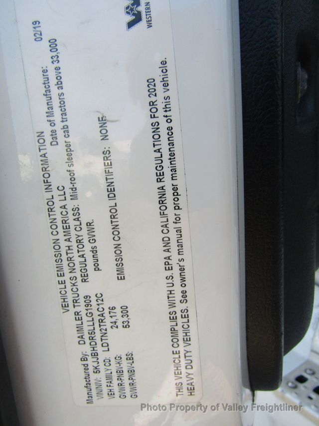 2020 Western Star 5700XE RAISED ROOF SLEEPER - 22797433 - 12