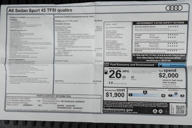 2021 Audi A6 Premium Plus 45 TFSI quattro - 22315091 - 55
