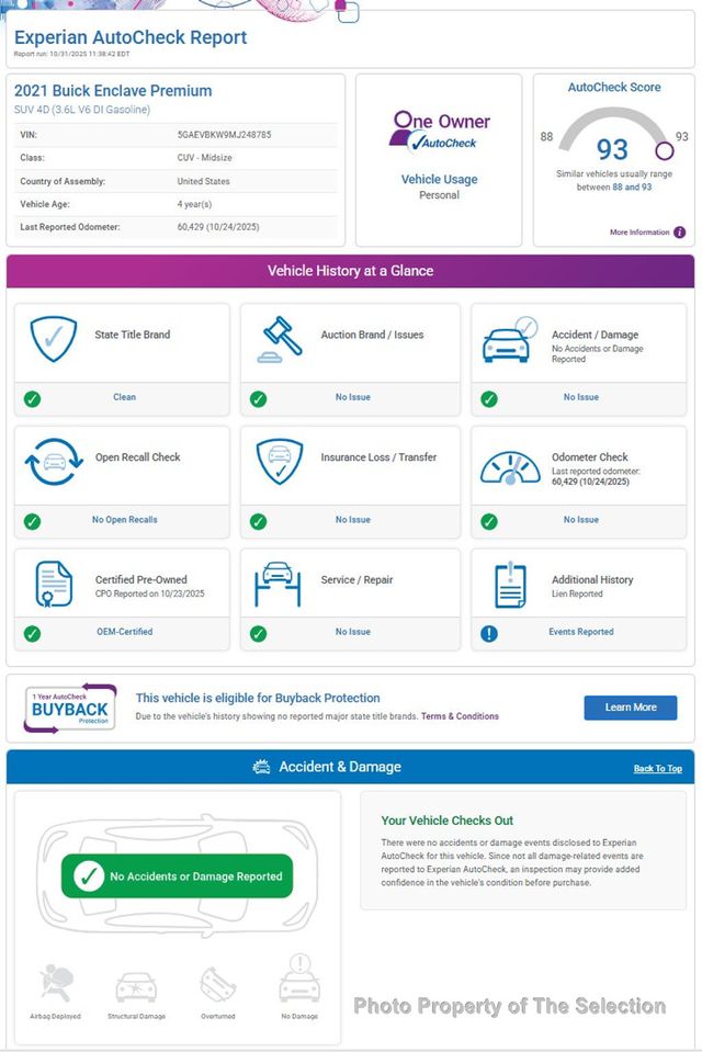 2021 Buick Enclave AWD PREMIUM W/SUN & SITES PACKAGE, FORWARD COLLISION - 22937619 - 7