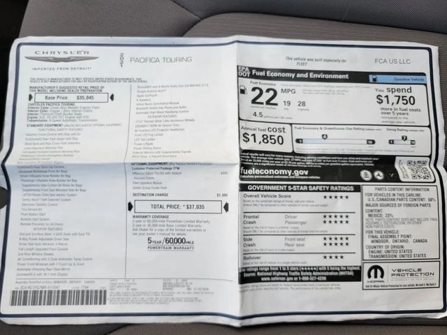 2021 Chrysler Pacifica Touring Minivan 4D - 22924033 - 33