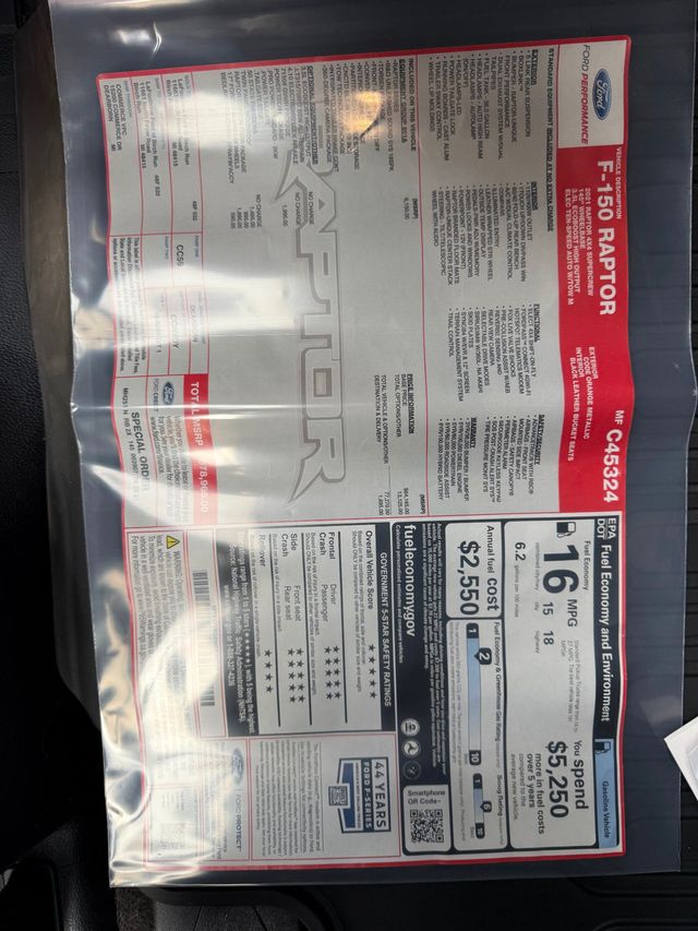 2021 Ford F-150 Raptor 4WD SuperCrew 5.5' Box - 22936182 - 38