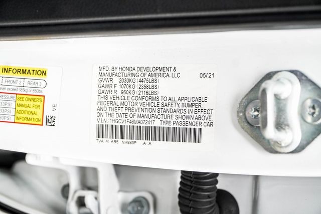 2021 Honda Accord Sedan Sport SE 1.5T CVT - 22903651 - 44