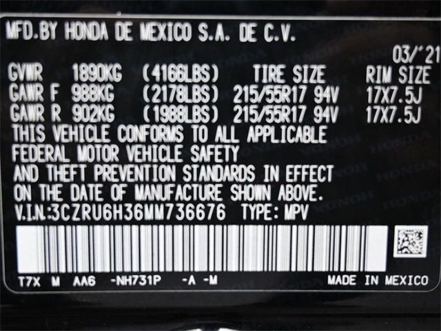 2021 Honda HR-V LX AWD CVT - 22911660 - 3