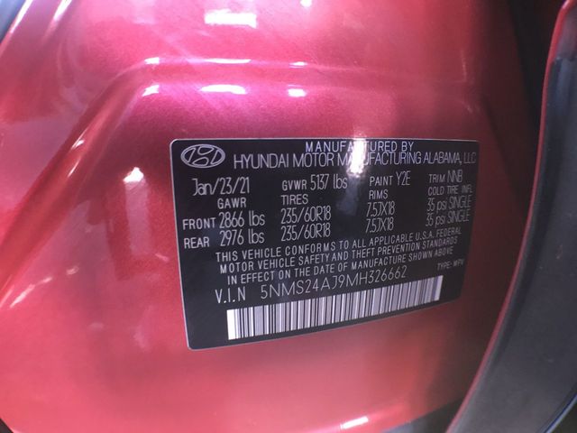 2021 Hyundai Santa Fe SEL FWD - 22932692 - 23
