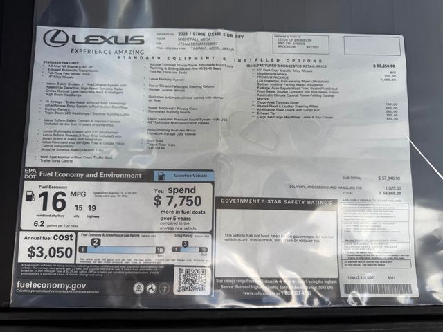 2021 Lexus GX GX 460 Premium 4WD - 22913072 - 60