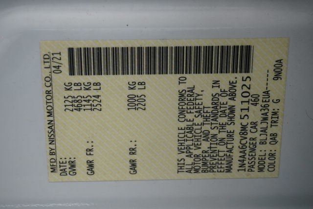 2021 Nissan Maxima SV 3.5L - 22875291 - 29