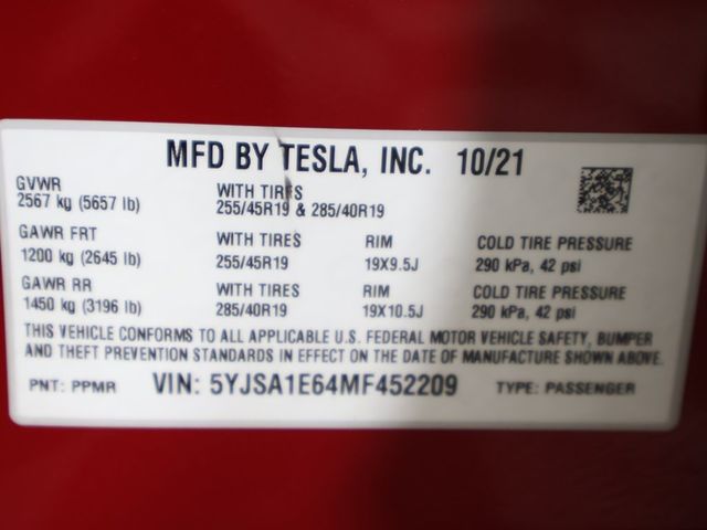 2021 Tesla Model S Plaid AWD - 22910773 - 52