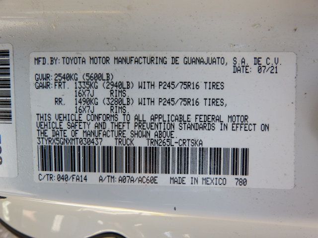 2021 Toyota Tacoma 2WD 2.7L 4CYL. GAS*EXTENDED CAB TRUCK*"ARE" TOPPER WITH LADDER RACK - 22917117 - 38
