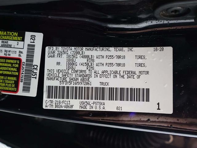 2021 Toyota Tundra 4WD SR5 CrewMax 5.5' Bed 5.7L - 22939441 - 46