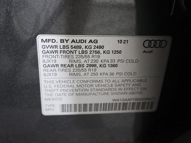 2022 Audi Q5 S line Premium 45 TFSI quattro - 22898291 - 55