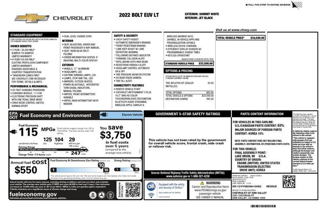 2022 Chevrolet Bolt EUV LT DC Fast Charging Provisions - 22936181 - 6