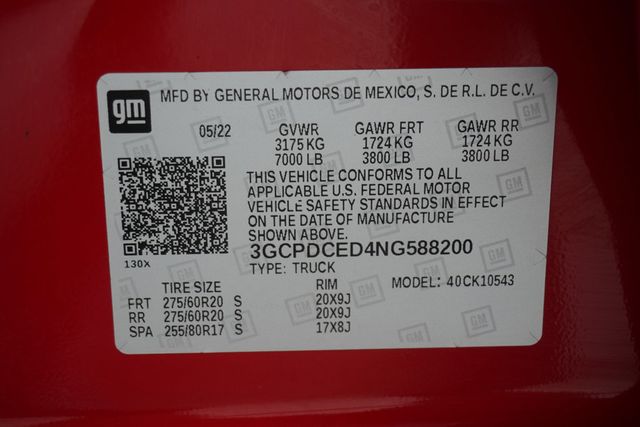 2022 Chevrolet Silverado 1500 4WD Crew Cab 147" Custom Trail Boss - 22918571 - 28