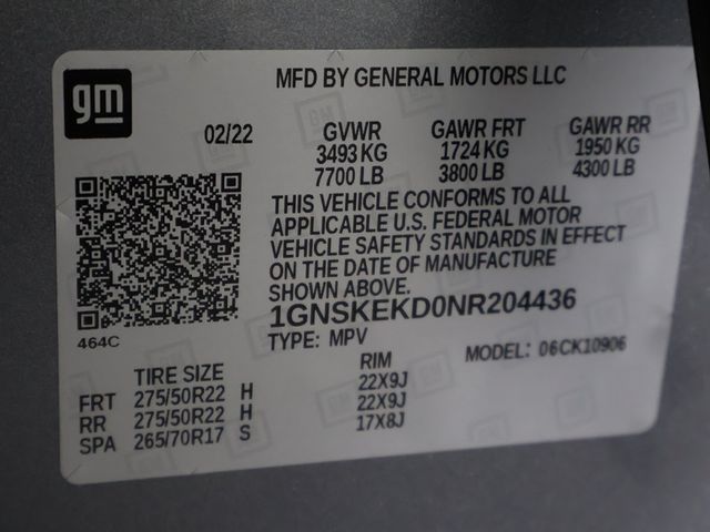 2022 Chevrolet Suburban 4WD 4dr RST - 22928405 - 69