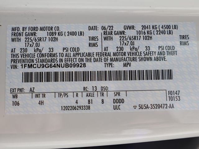 2022 Ford Escape SE AWD - 22918690 - 49