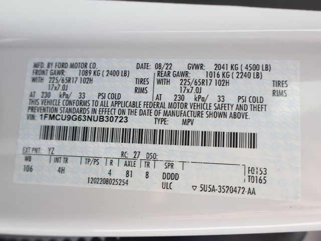 2022 Ford Escape SE AWD - 22934472 - 46