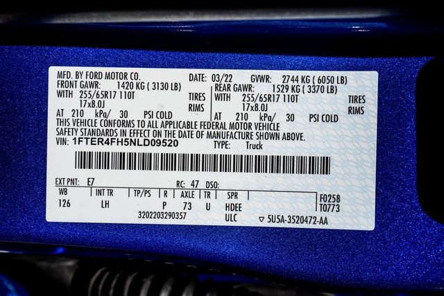 2022 Ford Ranger XLT 4WD SuperCrew 5' Box - 22785315 - 41
