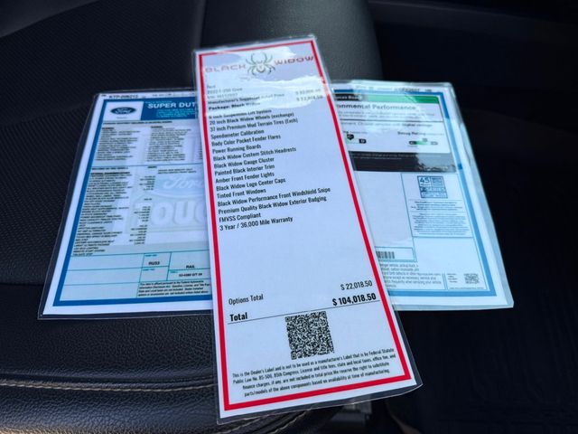 2022 Ford Super Duty F-250 SRW BLACK WIDOW F-250 SCA PERFORMANCE  - 22931149 - 62