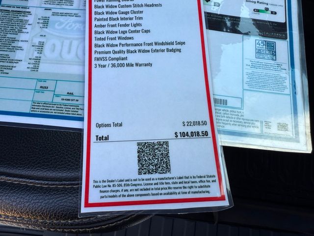 2022 Ford Super Duty F-250 SRW BLACK WIDOW F-250 SCA PERFORMANCE  - 22931149 - 64