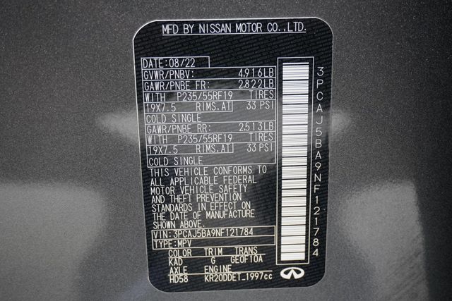 2022 INFINITI QX50 LUXE FWD - 22881540 - 36