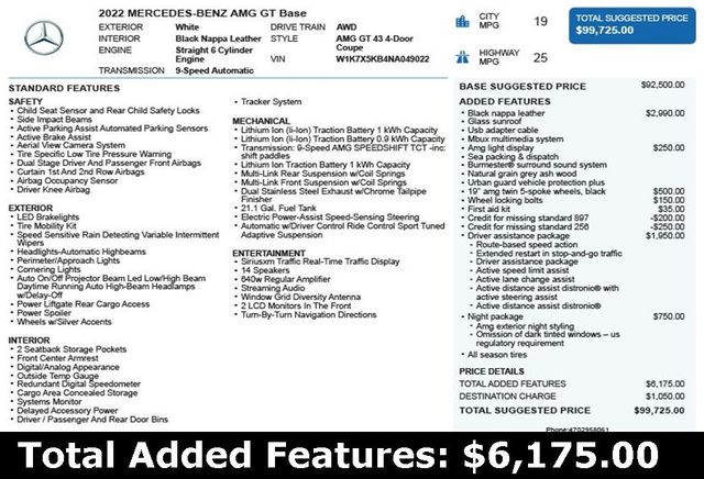 2022 Mercedes-Benz AMG GT AMG GT 43 4-Door Coupe - 22881870 - 2