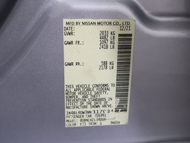 2022 Nissan Altima 2.5 SV AWD Sedan - 22918124 - 44