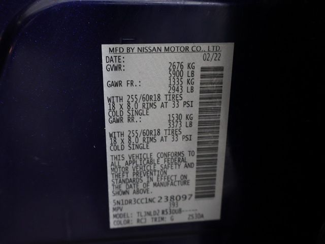 2022 Nissan Pathfinder SL 4WD - 22928415 - 54