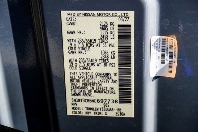 2022 Nissan Rogue AWD SL - 22827041 - 47