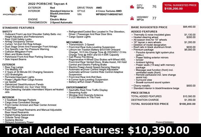 2022 Porsche Taycan 4 Cross Turismo AWD - 22865215 - 2