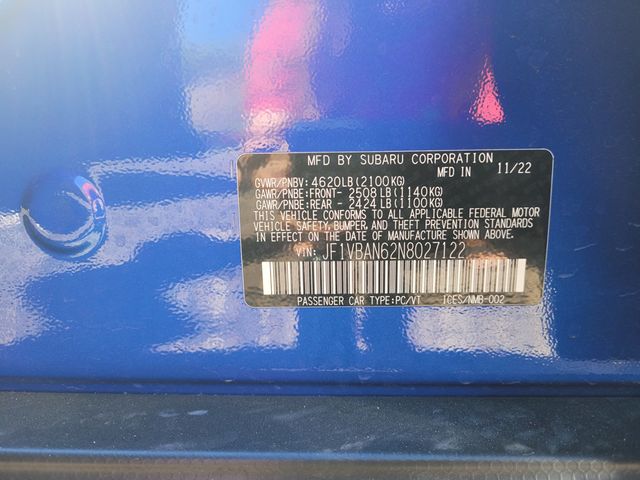 2022 Subaru WRX Limited CVT - 22930250 - 32