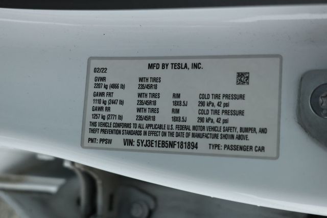 2022 Tesla Model 3 Long Range AWD *Ltd Avail* - 22920583 - 21