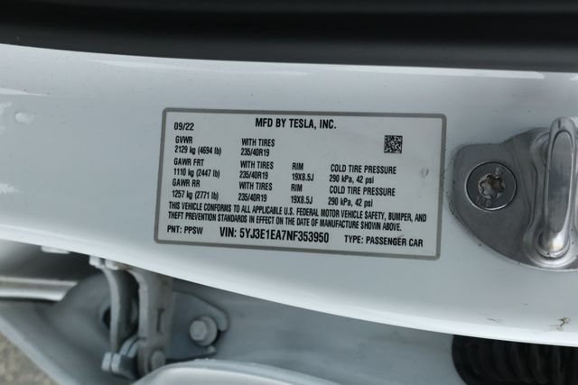 2022 Tesla Model 3 RWD with 19'' Sport Wheels - 22927589 - 21