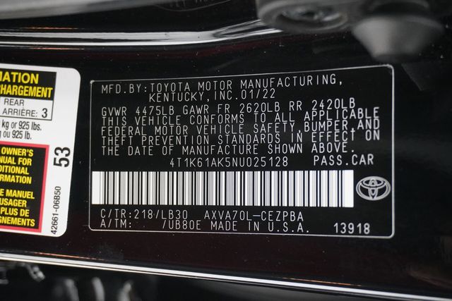 2022 Toyota Camry XSE Automatic - 22871780 - 30