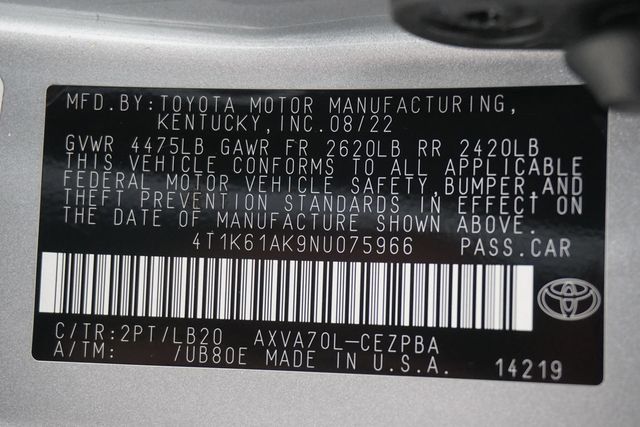 2022 Toyota Camry XSE Automatic - 22928926 - 29