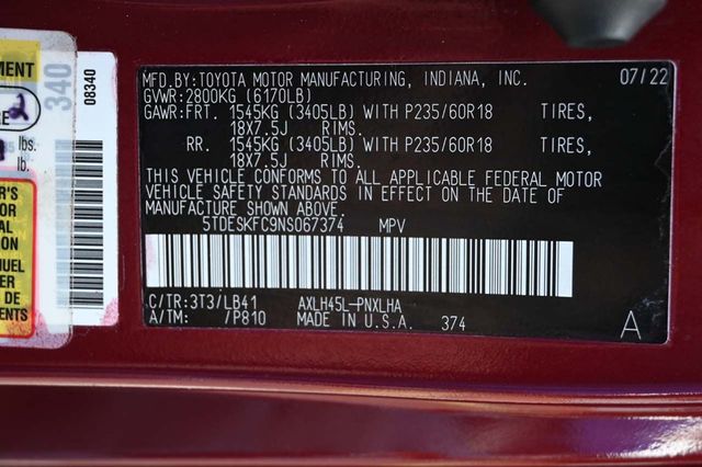 2022 Toyota Sienna Platinum AWD 7-Passenger - 22929824 - 32