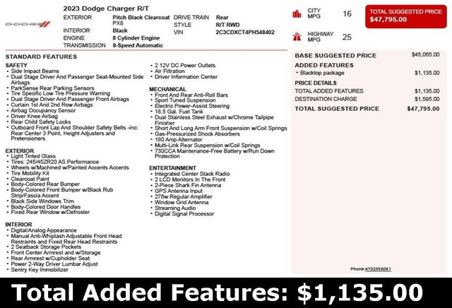 2023 Dodge Charger R/T RWD - 22931850 - 2
